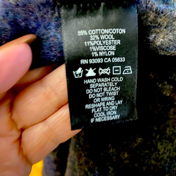 Nic+Zoe soft waterfall vest. Blue and Army Green L - Picture 2 of 4